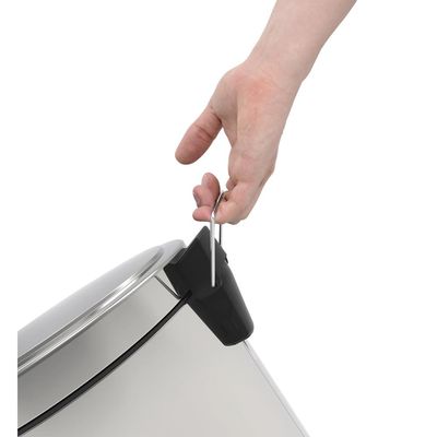 Lixeira Inox com Pedal Tramontina Brasil com Acabamento Polido e Balde Interno Removivel 20 L