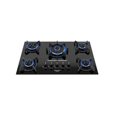 Cooktop 5 Bocas Mesa de Vidro e Tripla Chama Itaplus Preto / Bivolt