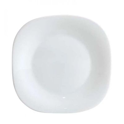 Jogo 4 Prato Sobremesa de Vidro Parma Bormioli Branco 20cm