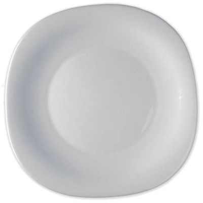 Jogo 4 Prato Sobremesa de Vidro Parma Bormioli Branco 20cm