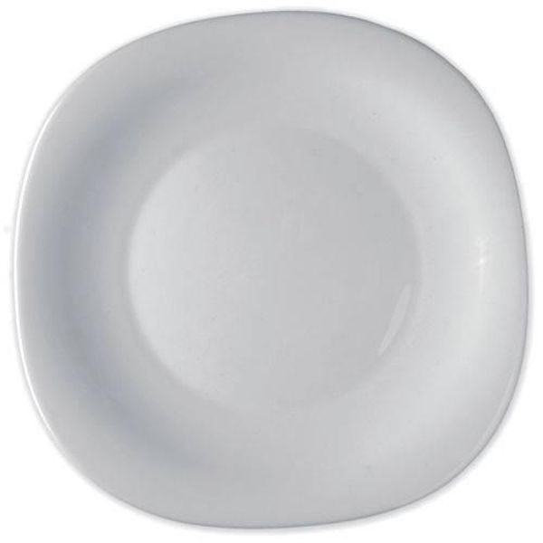 Jogo 4 Prato Sobremesa de Vidro Parma Bormioli Branco 20cm