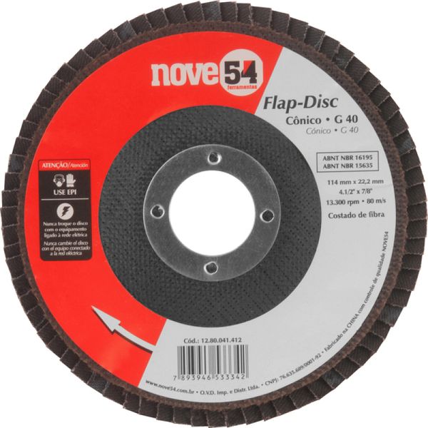 Flap-Disc Cônico 4.1/2