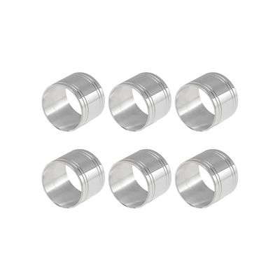 Jogo 6 Argolas Para Guardanapos Silverlux, Banho de Prata