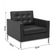 Kit Sofá Fk 3 Lugares Mais 2 Poltronas 1 Lugar 100% Couro Natural Legitimo Preto