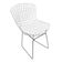 Kit 8 Cadeiras Bertoia Cromada Com Assento Sintético Branco
