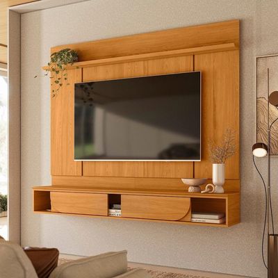 Painel Suspenso Para Tv 65 Pol Aura 2 Portas Deslizantes 182 Cm Cinamomo Madetec Cinamomo