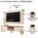 Rack Bancada Com Painel Para Tv 65 Pol 2 Portas Duna 182 Cm Cinamomo Off White Madetec