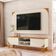 Rack Bancada Com Painel Para Tv 65 Pol 2 Portas Duna 182 Cm Cinamomo Off White Madetec