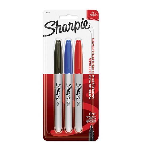 Marcador Permanente Papermate Sharpie Fine 3 Unidades