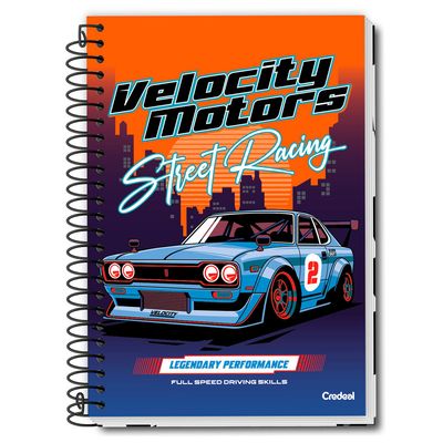 Caderno Universitário 1 Matéria Masculino Super Cars 285909 - Credeal