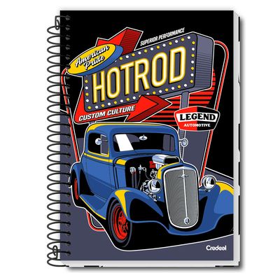 Caderno Universitário 1 Matéria Masculino Super Cars 285909 - Credeal