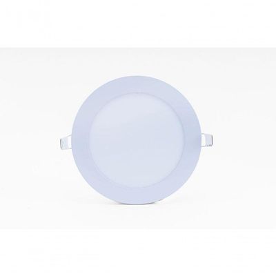 Plafon Led Slim 24w Redondo Embutir 3000k Branco Quente Bivolt - Kit Com 3 Un.