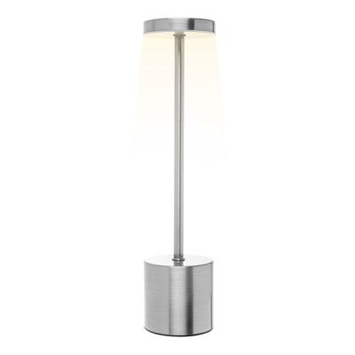Luminária De Mesa Led 3 Tons Usb Cosmos 8 X 35 Cm Prateada Wolff