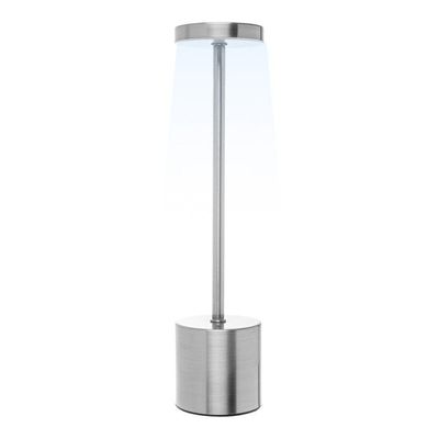 Luminária De Mesa Led 3 Tons Usb Cosmos 8 X 35 Cm Prateada Wolff