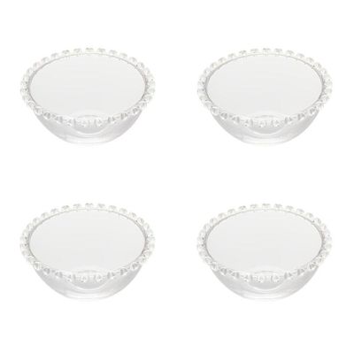 Conjunto De Cumbucas 04 Peças Em Cristal Coração Lyor