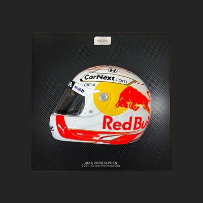 Quadro 3D Decorativo Helmet MV 2021 Branco/Vermelho G53 - Gran Belo