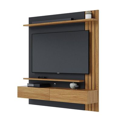 Home Suspenso Juriti 150cm 3 Portas Basculantes - Ssx Multicoisas Cor Noce Milano/preto Fosco