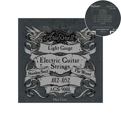Encordoamento Guitarra Flat Wound .012 Aria Pro Ii