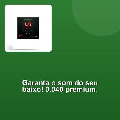Encordoamento Contra Baixo Elétrico 5 Cordas .040