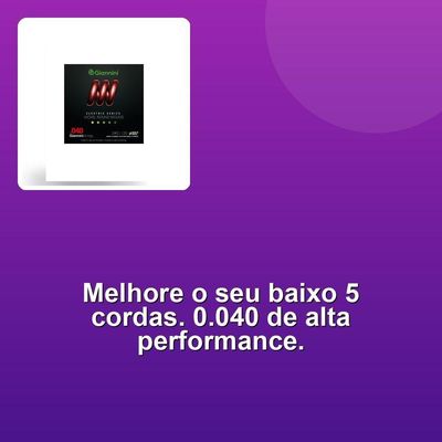Encordoamento Contra Baixo Elétrico 5 Cordas .040