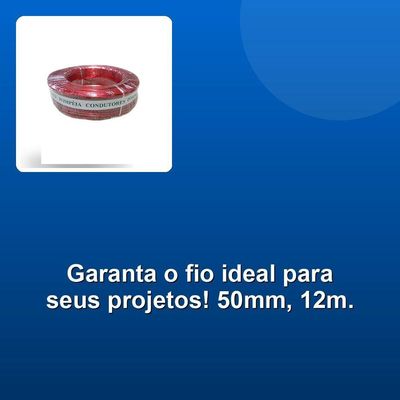 Fio Cabo Auto Plastic Pompéia 50,00mm Rolo C- 12m