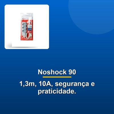 Extensão Noshock90 Pl 2x0,75 2p 10a Cinza 1,3m