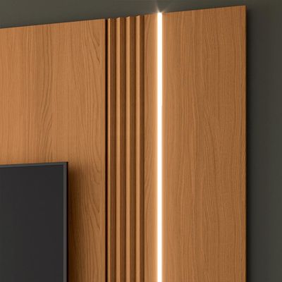 Painel Para TV 85 Pol Zurick e Mesa de Centro Harmony B01 Cinamomo Off White - Lyam Decor