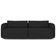 Sofá 3 Lugares Sala Living Orgânico 220cm Oregon K01 Veludo Preto - Lyam Decor