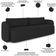 Sofá 3 Lugares Sala Living Orgânico 220cm Oregon K01 Veludo Preto - Lyam Decor