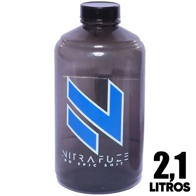 Galão Garrafa Água Bebida Academia 2,1 Litros Preto Nitrafuze