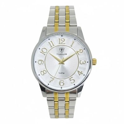Relógio Tuguir Feminino Ref: Tg30423 Casual Bicolor
