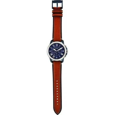 Relógio Fossil Masculino Ref: Fs5151/0an Cronógrafo Azul