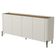 Aparador Buffet Para Sala de Jantar 4 Portas Pés Industrial Preto Naim I03 Luna Louro - Lyam Decor