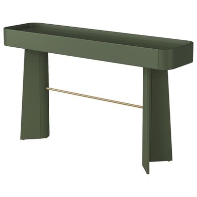 Aparador Para Sala De Estar Orgânico Industrial Alef I03 Musgo Dourado - Lyam Decor