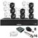 Kit 8 Câmeras Intelbras 1130b Full Hd Dvr Mhdx 1016-c Intelbras Com Detecção De Movimentos Sem Hd