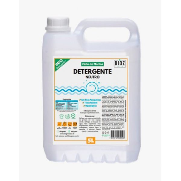 Detergente Neutro Biodegradável BioZ Green 5L