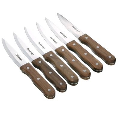 CONJUNTO CUISINART 6 FACAS EM AÇO INOXIDÁVEL CABO MADEIRA NOGUEIRA GB-C55WS6STK