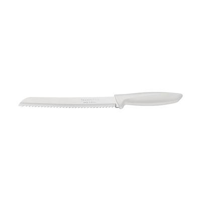 Faca para Pão Tramontina Plenus com Lamina em Aço Inox e Cabo de Polipropileno Off White 8"