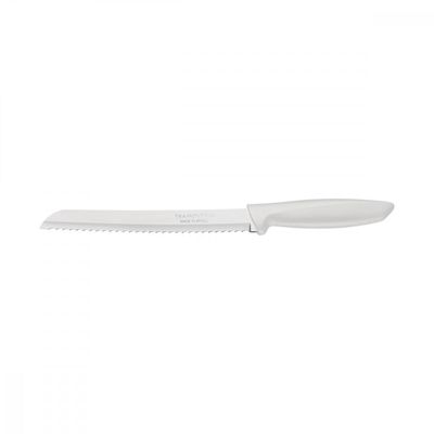 Faca para Pão Tramontina Plenus com Lamina em Aço Inox e Cabo de Polipropileno Off White 8"
