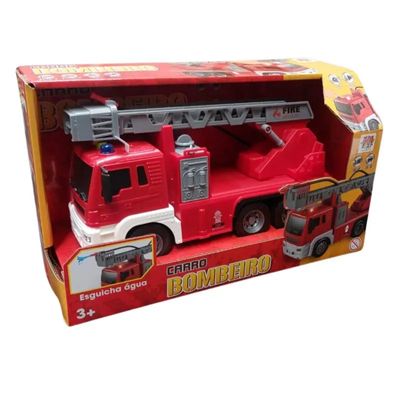 Caminhão Fricção Bombeiro Elevador - Lança Água - DmToys