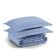 Cobre Leito Queen Plissê Seersucker e Matelado Ultrassônico 03 Peças 100% Poliéster - Azul Mineral
