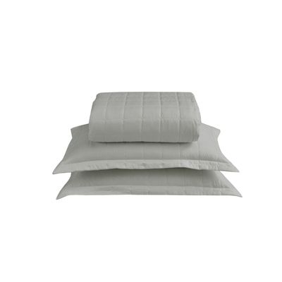 Kit Cobre Leito Matelado Dupla Face Soft 3 Peças Queen 100% Poliéster  - Cinza