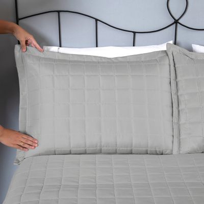 Kit Cobre Leito Matelado Dupla Face Soft 3 Peças Queen 100% Poliéster  - Cinza