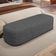 Kit 02 Puffs Decorativos Orgânico para Living Quarto 195cm Doha W01 Linho Cinza Escuro - Lyam Decor