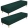 Kit 02 Puffs Decorativo Sala de Estar Bali W01 Pés Palito 210x60cm Bouclê Verde - Lyam Decor