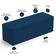 Kit Cabeceira Cama Box King 195cm com Calçadeira Roma W01 Suede Azul Marinho - Lyam