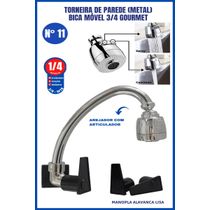 Torneira De Parede Metal Bica Movel 3/4 Gourmet