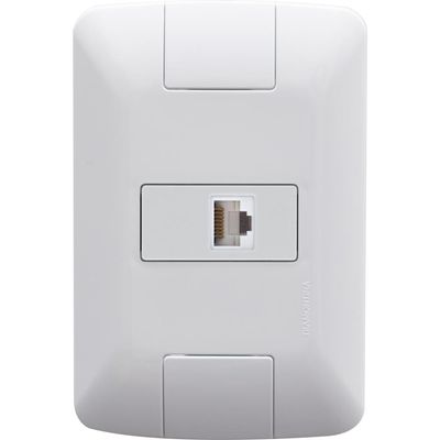 Conjunto 4x2 com 1 Tomada Telefone RJ11 Tramontina Aria Branco