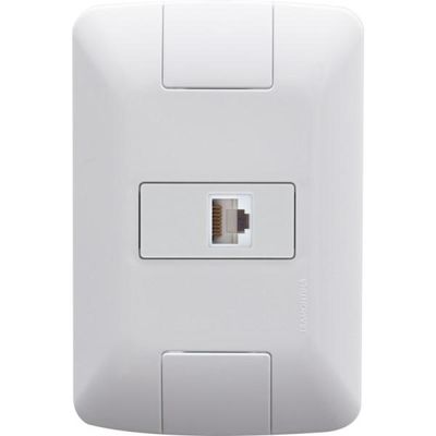 Conjunto 4x2 com 1 Tomada Telefone RJ11 Tramontina Aria Branco