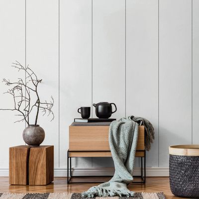 Papel de Parede Essential Listrado Branco Com Preto ES98123